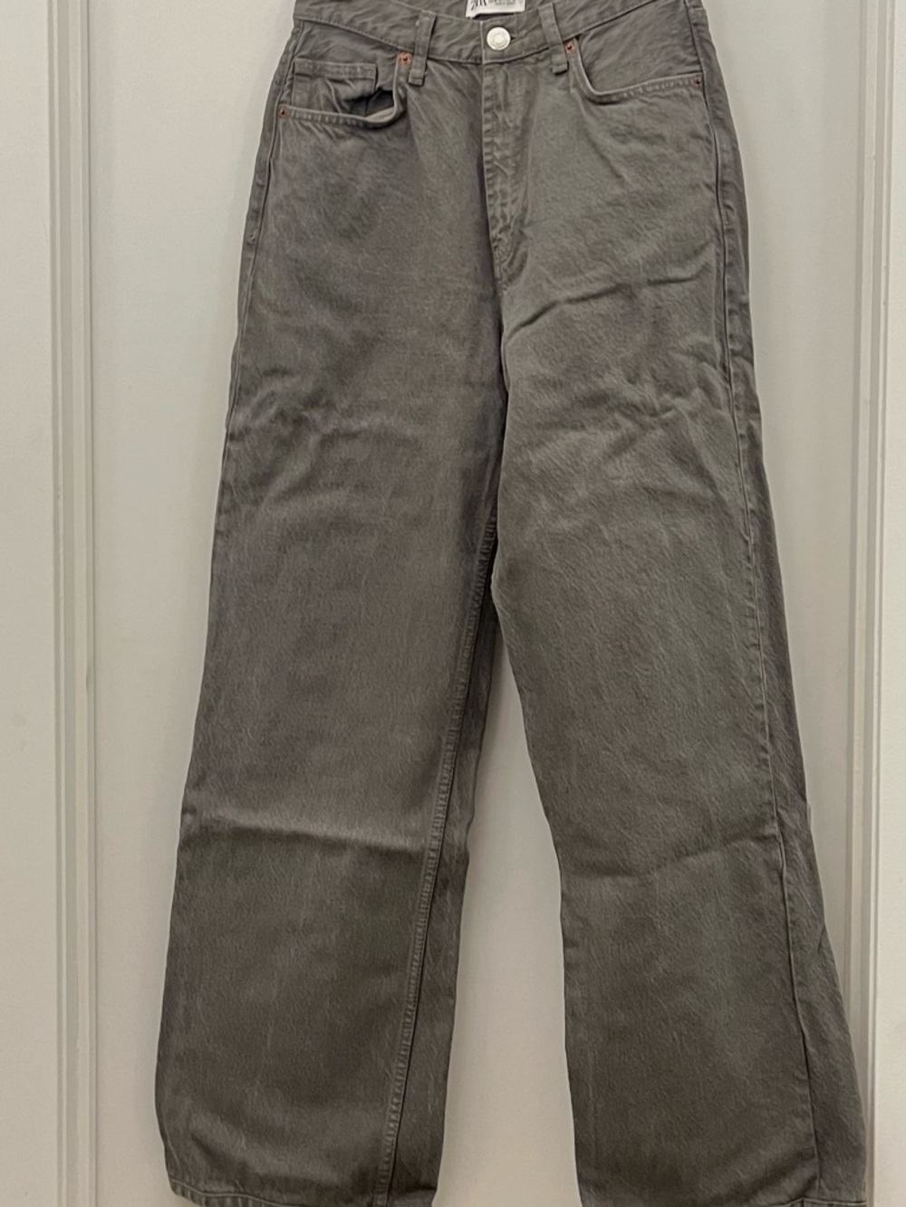 Zara Charcoal Wide-Leg Pants